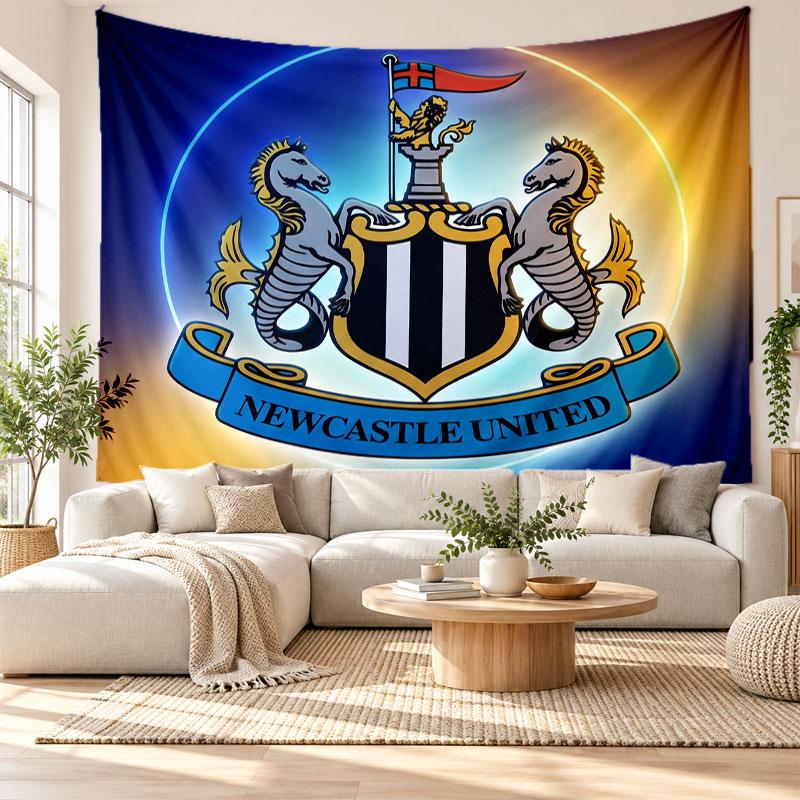 Newcastle United Football Wall Tapestry, Soft Fabric Wall Hanging, Decorative Backdrop For Bedroom Home Wall Art
