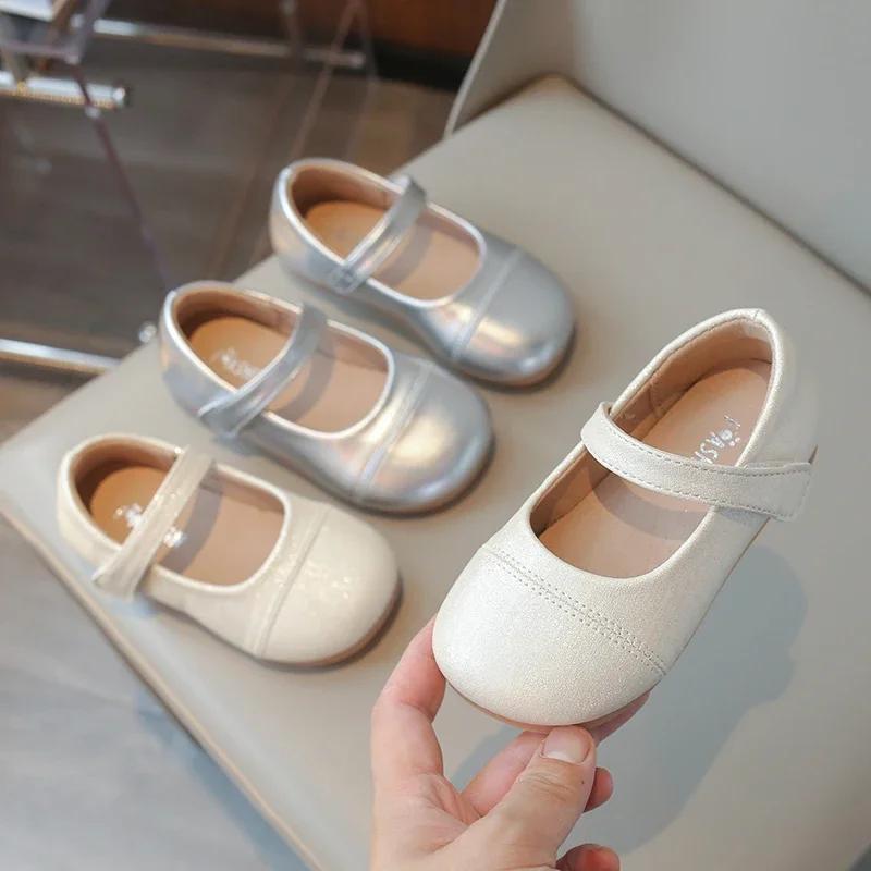 Chaussures Plates pour Filles Simples Semelle Souple pour Enfants Chaussures de Princesse Couleur Unie 2024 Nouvelles Chaussures de Danse pour Filles pour Fête Mariage