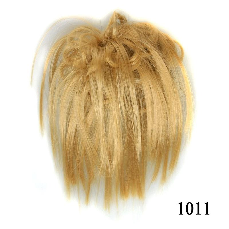 Fashion Women Wig Curly Claw Clip Flower Bud Fake Hair