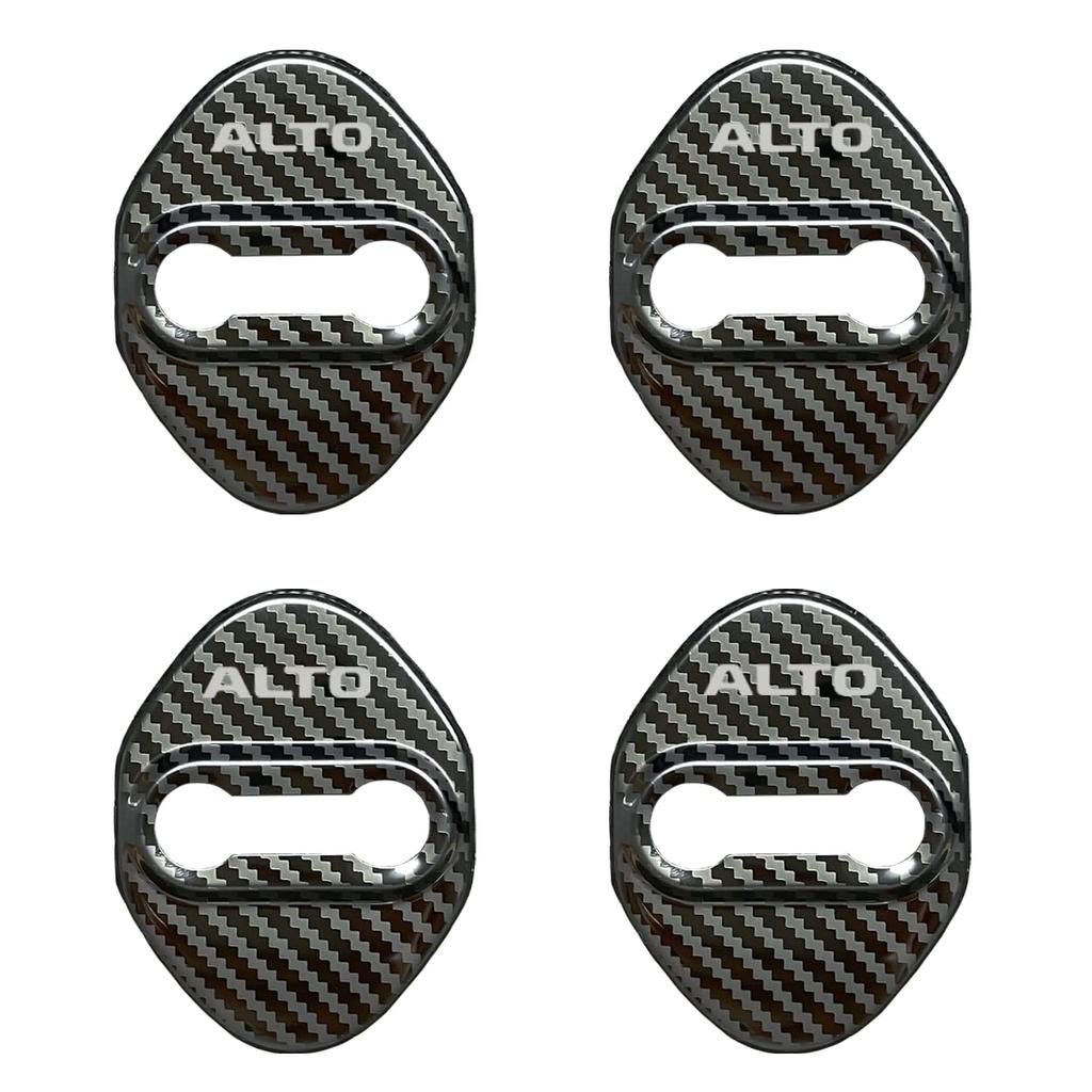 Haoshilianfa Door Striker Covers for Suzuki New Alto and H07 Series 2021 Alto and H06 Alto Turbo H06 and Alto Works HA06 Stainless Steel Door Lock