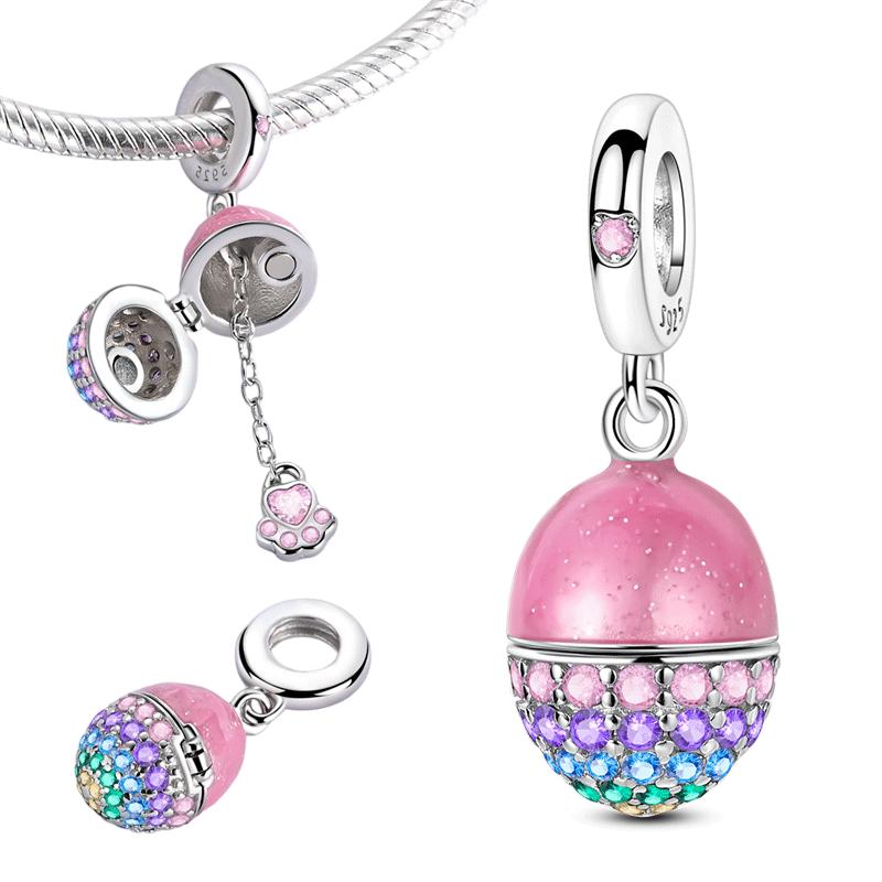 Matryoshka Doll Copper Can Be Opened And Closed Charms Pendant Fit Bracelet Jewelry Women Making Diy Gift Accessory