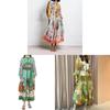 Floral Print Lantern Sleeve Dress With High Waist For Elegant Spring Casual Wear