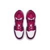 Jordan Air Jordan 1 Mid top Basketball Shoes White Purple Unisex 555112-661