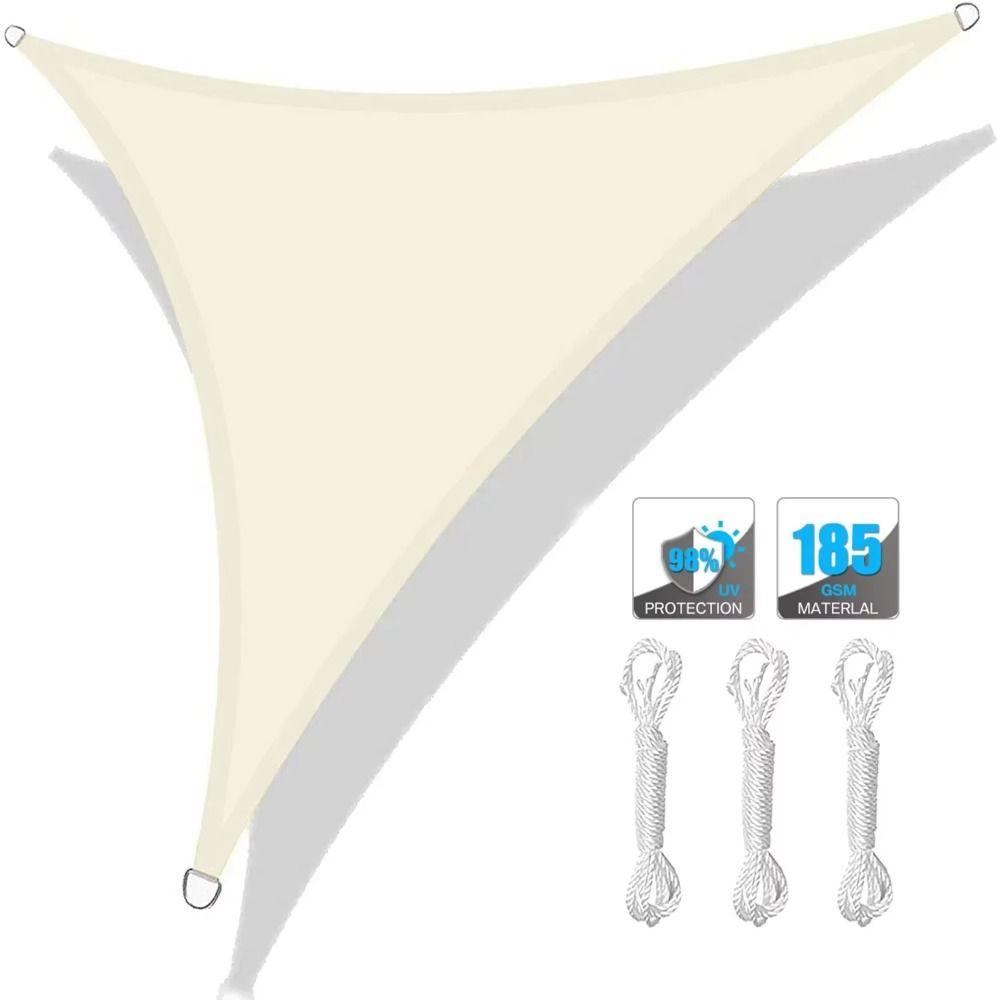 With Ropes Triangle Sunshade Triangle Outdoor Canopy Adjustable Shade Sail  Pool Area