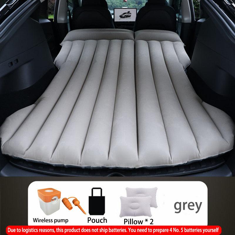 For Tesla Model Y PVC Inflatable Air Mattress Outdoor Camping Inflatable Special Suede Fabric Car Travel Bed