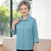 Stylish Seven-Sleeve Summer Top for Middle-Aged and Elderly Women