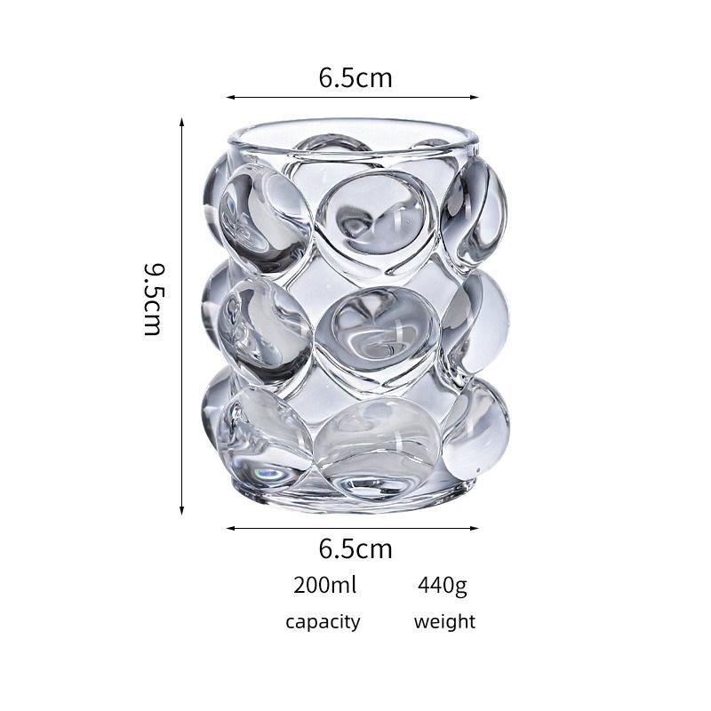 Iridescent Bubble Glass Candle Holder, Vintage Textured Vase for Home Decor & Wedding Centerpieces