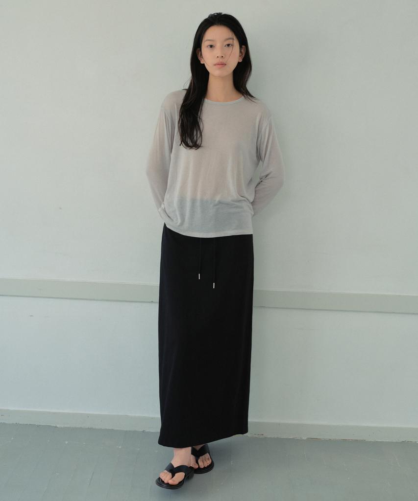 Wednesday Oasis For Woman Silket Basic Long Skirt_Black(Wb6Sk03)