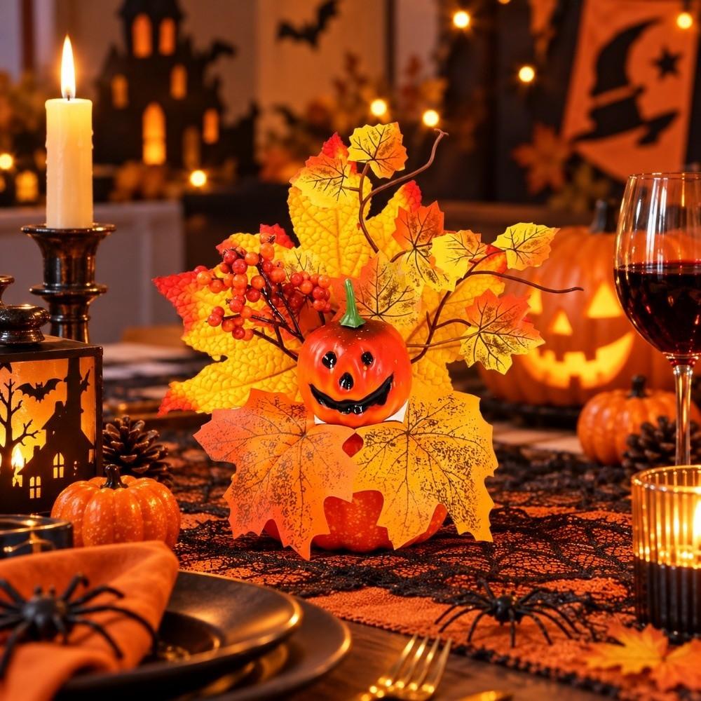 Maple Leaf Halloween Ornaments DIY Desk Ornaments Fall Harvest Decorations Thanksgiving