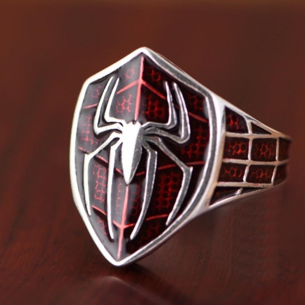 New Spider-man Ring Fashionable Little Spider Ring for Men and Women Retro Opening Adjustable
