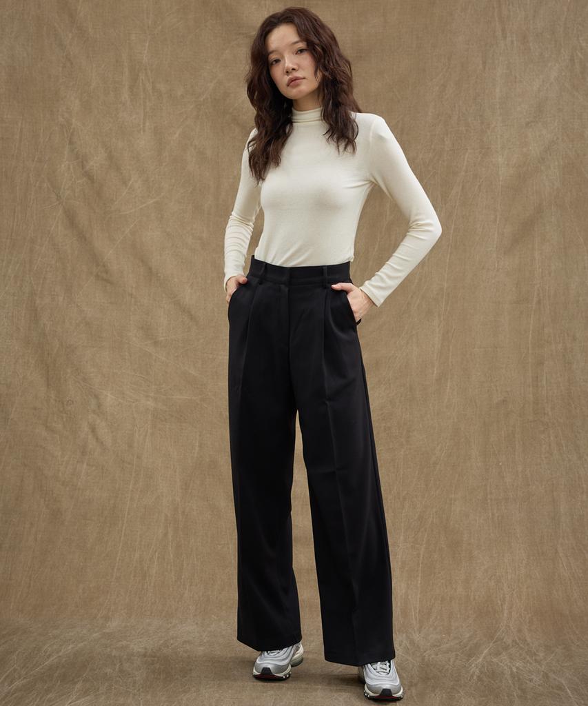 MANAVIS7 Long Wide Slacks [Black]