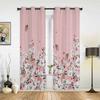 Floră roz, plante fluture, perdele noi de fereastră pentru living, bucătărie, decor interior, tratament pentru ferestre, perdele
