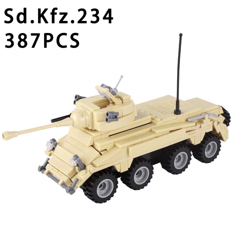 MOC Jucării WW1 WW2 Vehicul Tanc Model Cărămizi de Construit Soldat German SUA Tancuri Tun Anti-tanc Mini Cărămizi Jucării Armată Copii