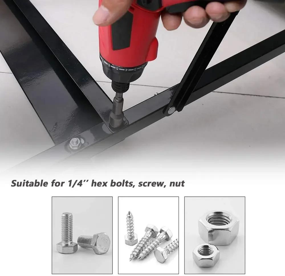 High Quality 6mm-15mm Impact Socket Kit with Magnetic Nut Driver & 1/4 Hex Bit Adapter for Power Drills