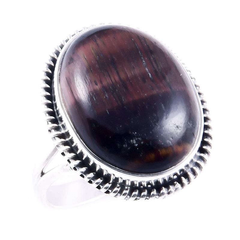 Natural Red Tiger's Eye Gemstone Handmade 925 Solid Silver Gift Ring S.9" M3O45