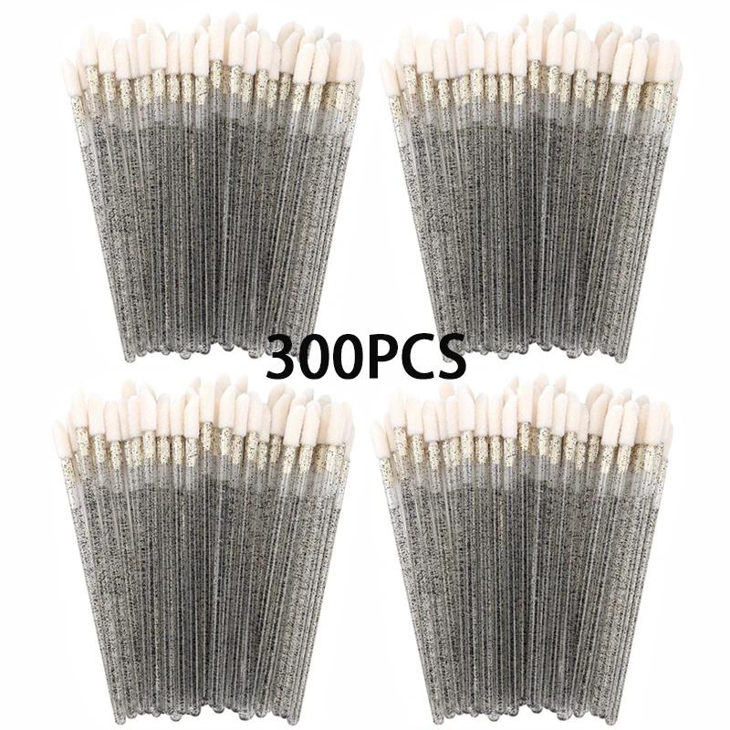 Wholesale 100/300PCS Disposable Lip Makeup Brushes - Lipstick Applicator Wands,  Eyelash Extension Beauty Tools Accessories