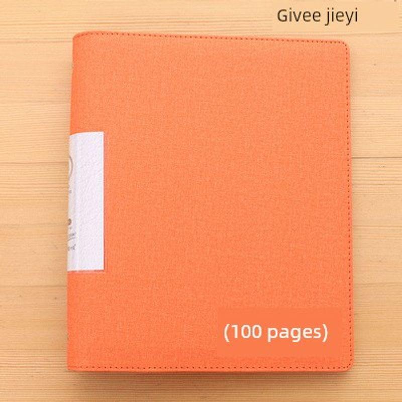 Large Capacity Leather Perforated Loose-Leaf Contract Folder
