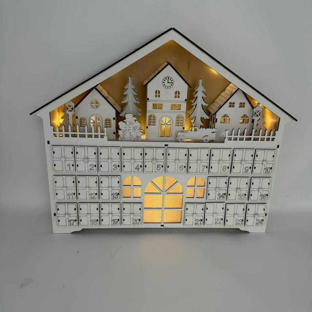 24-Day Christmas Advent Countdown Calendar Ornament Set for Home Decorations