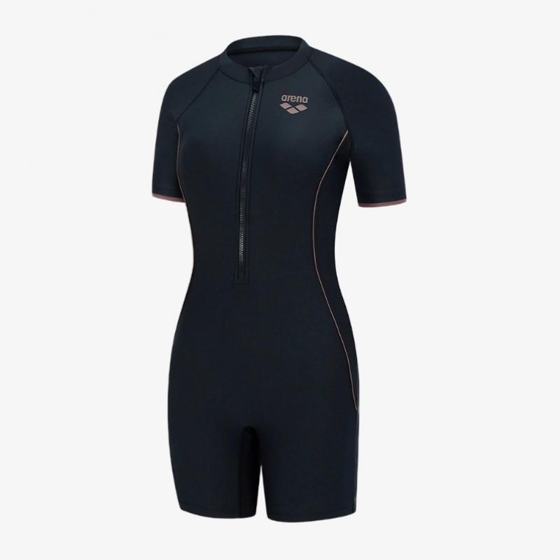 Arena Women S Stitch Point 3 4 Body Suit  A5fl1li01 Blk 