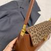 Women's Fashionable Leopard Print Crossbody Bag Retro Unique Commuter Armpit Bag
