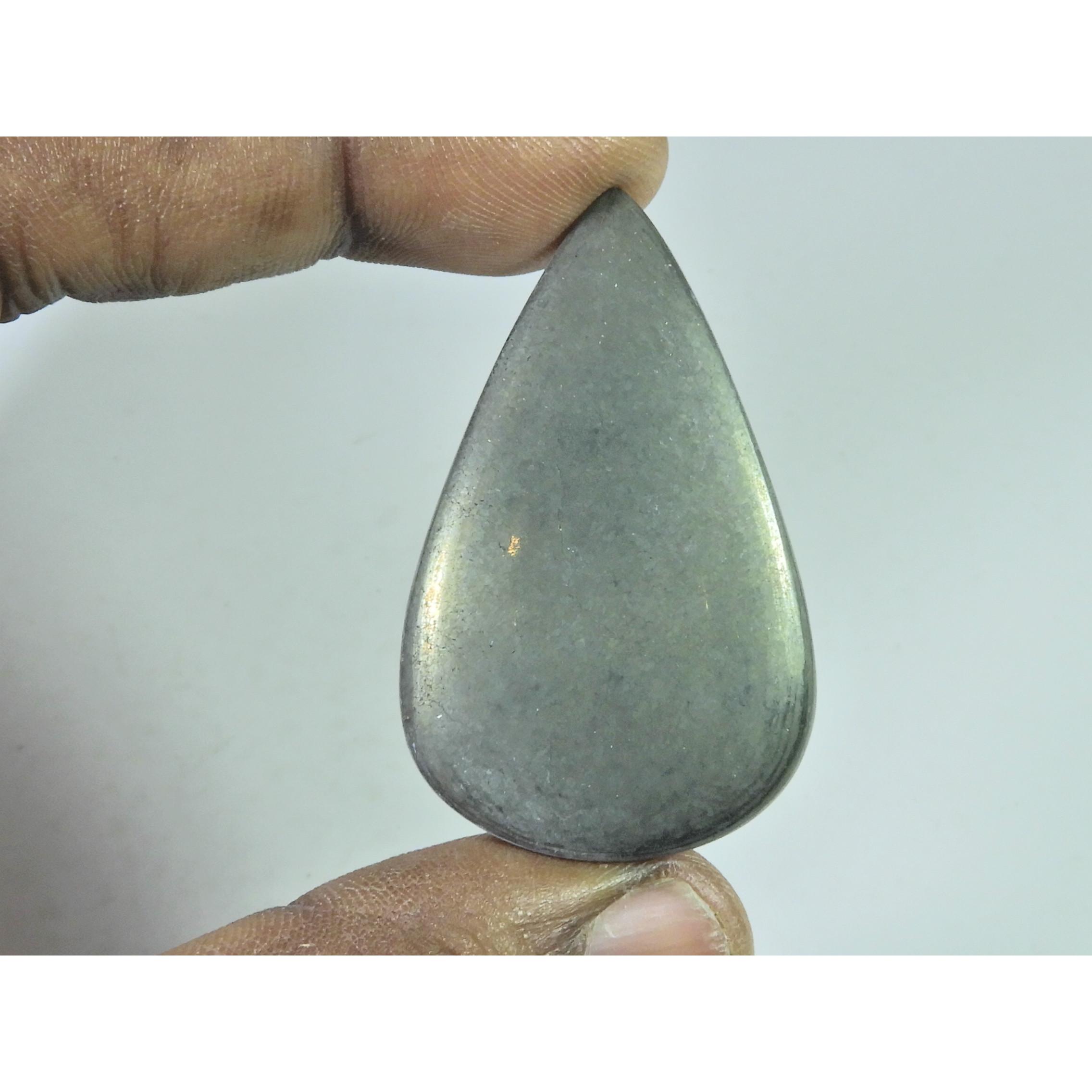 30X48X5MM Natural Apache Gold Pyrite Pear Cabochon Loose Gemstone 110Cts. B-367