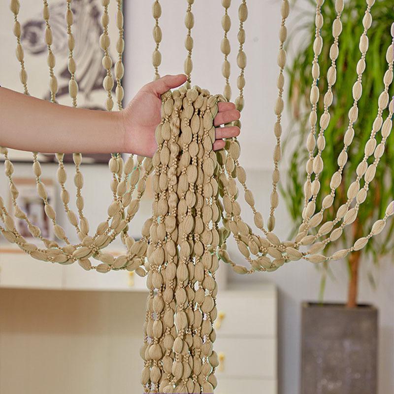 1PC Lantern Tassel Cord Curtains Polyester Door Beaded Curtains Wedding Salon Window Line Curtains Decoration For Room Divider