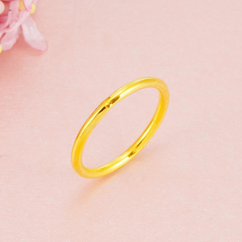 Smooth Ancient Brass Ring: Imitation Gold Sand Finish, Hot Sale Heritage Jewelry for Women