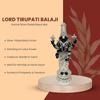 Lord Tirupati Balaji Kamal Silver Plated Black Idol for Mandir Pooja | Lord Venkateswara Swamy for Diwali Decor