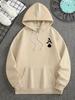 Women's versatile hooded pullover with skull pattern print fleece hooded casual top for autumn and winter outdoor activities hooded sweater