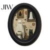 Unique Housewarming Gifts Halloween Wooden Door Hanging Sign, Oval Gothic Black Cat Ghost Wall Plaque, Retro Decoration Waterproof Decor Art
