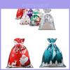 Adorable Large Christmas Gift Bag Set With Ribbon Perfect For Holiday Candy Storage And Wrapping Needs