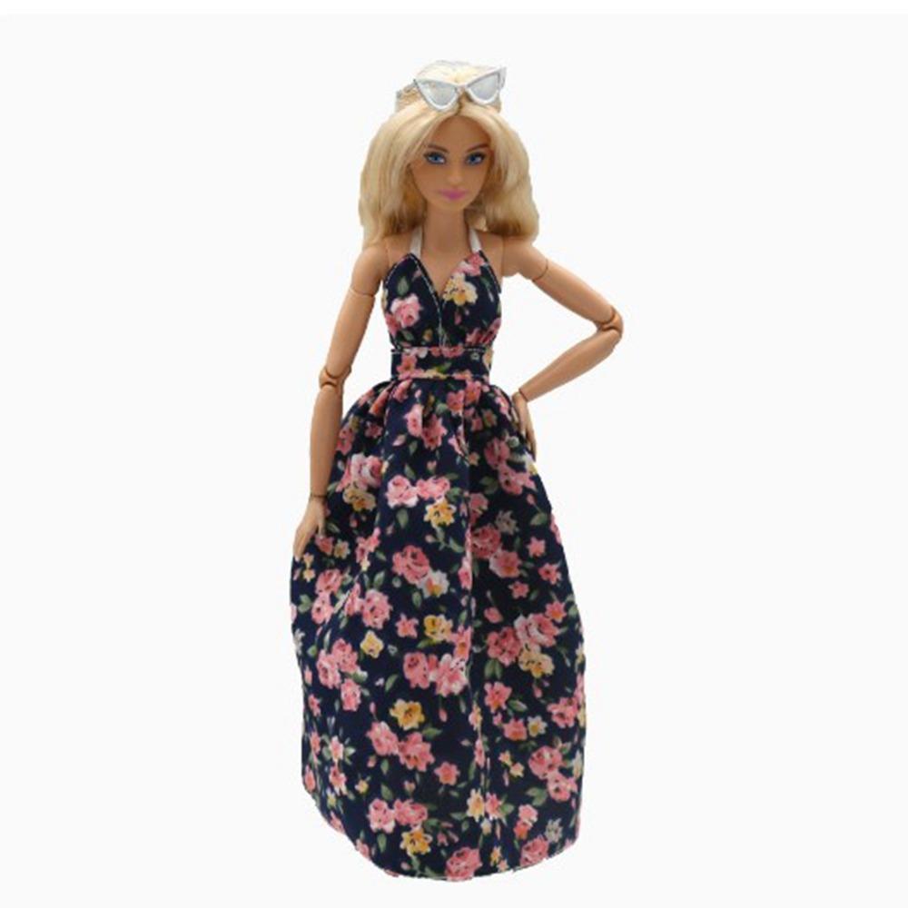 

Casual Wear Doll Hanging Neck Skirt Handmade Girl Dresses Clothes Floral Dresses for 30cm Doll 1
