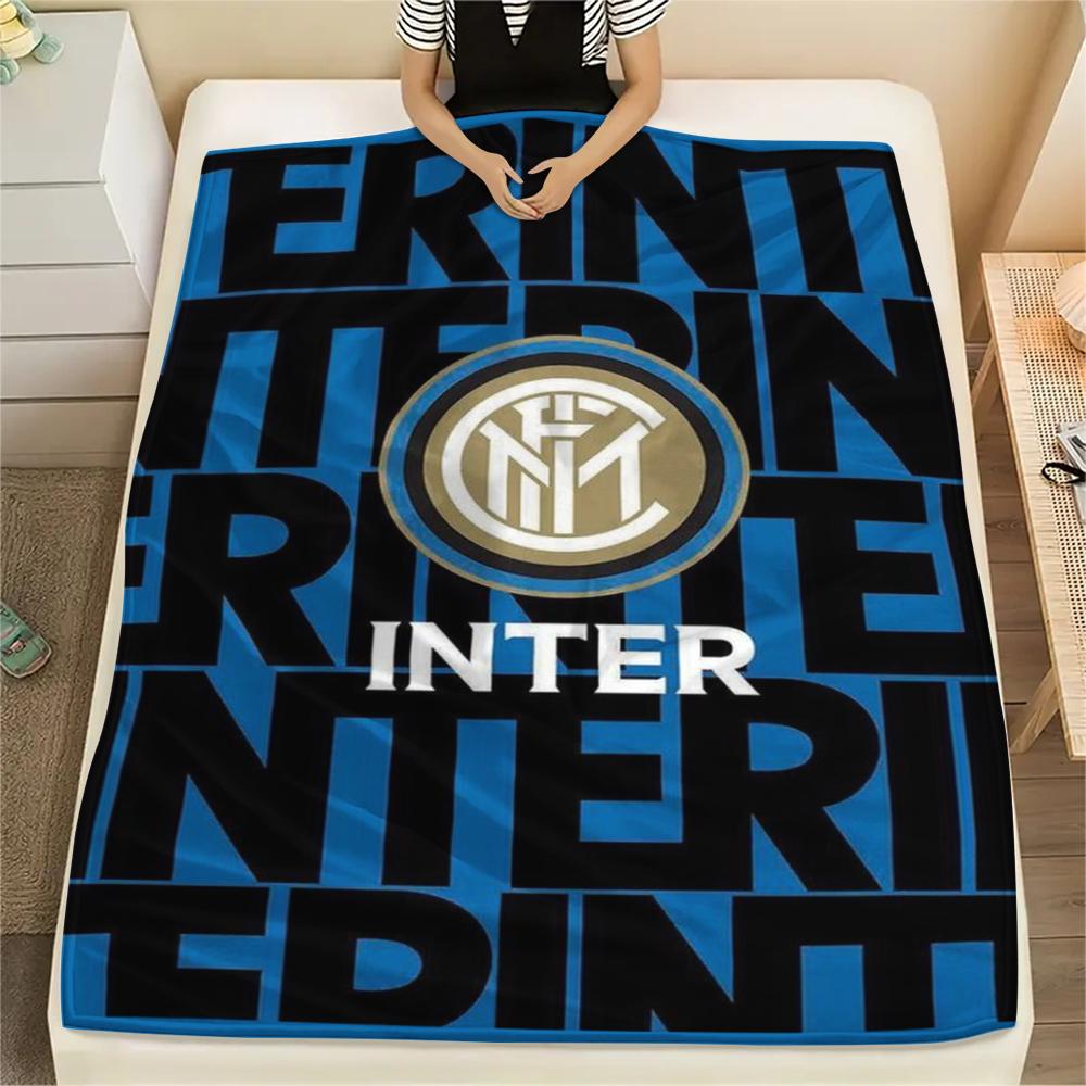 

1pc Inter Milan Print Flannel Blanket, High quality Comfortable for All Seasons, Home Decor, Warmth and Comfort, Perfect for Christmas Gifts60 80cm x 120cm