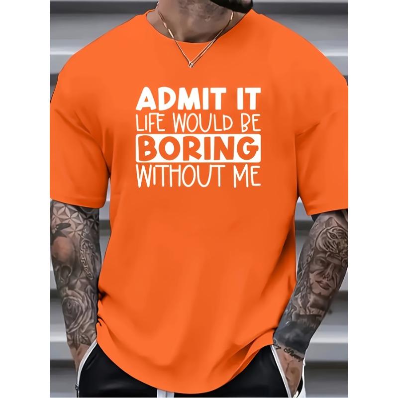 Men's Humorous Graphic 3D Print T-Shirt - Short Sleeve Breathable Summer Outdoor Sports T-Shirts