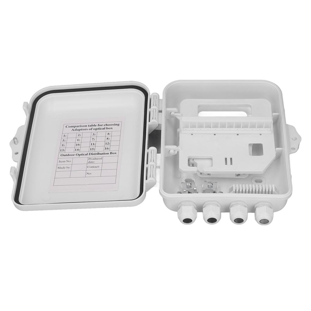 Fiber Distribution Box Waterproof 12 Core Wall Mounted Optical Fiber Termination Distribution Box