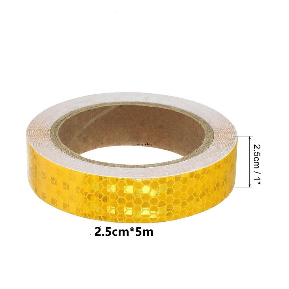 

2,5 см/5 см/10 см/20 см*5 м желтая светоотражающая лента водонепроницаемая высокая видимость клейкая светоотражатели предупреждающая наклейка для велосипеда
