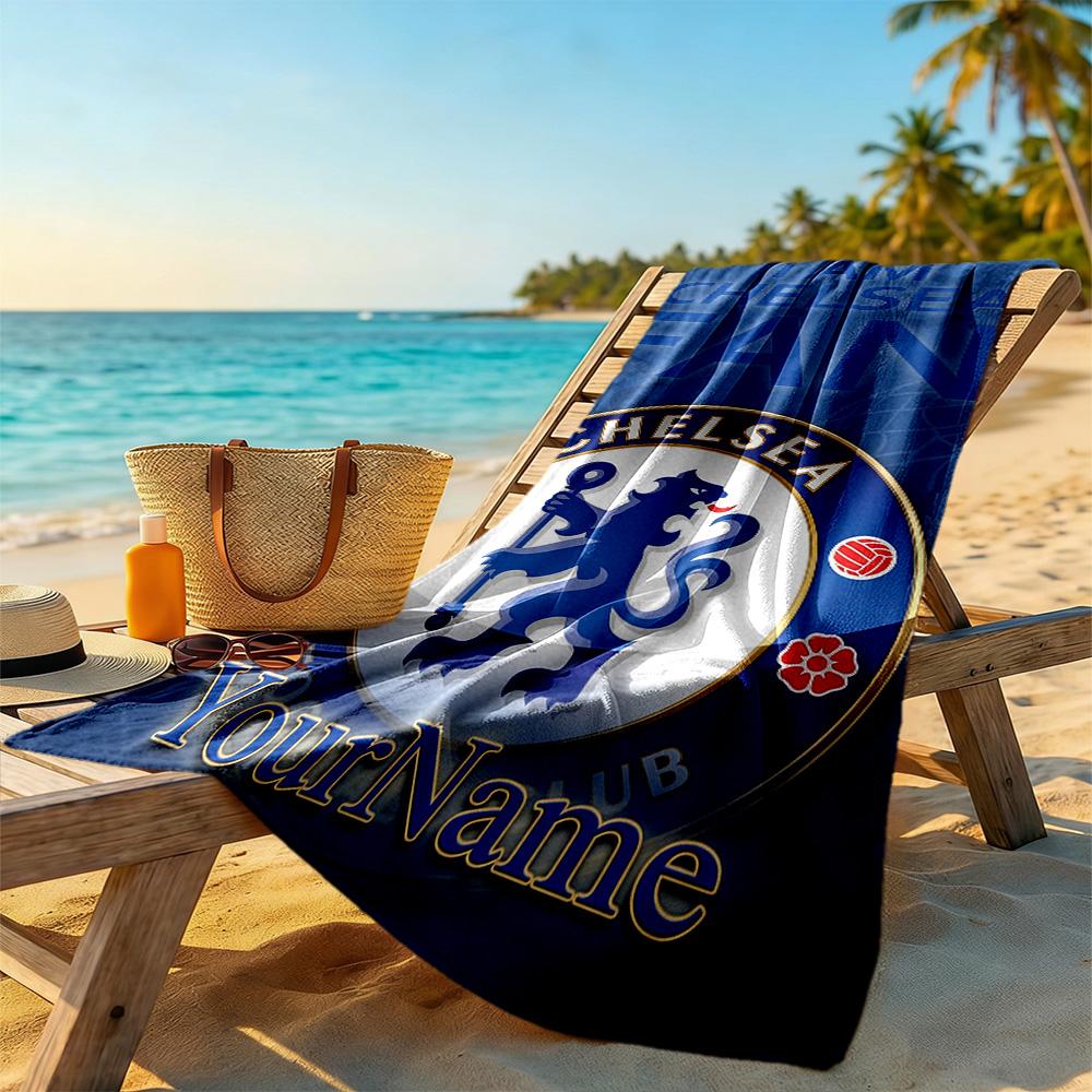 Chelsea Customize Text Beach Towel Super Soft Microfiber Quickdry Fabric Suitable for Sports Travel Swimming Yoga Bathroom Beach And Pool
