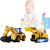 Colorful Electric Excavator Toy With Cool Lights And Music For Kids Fun Playtime