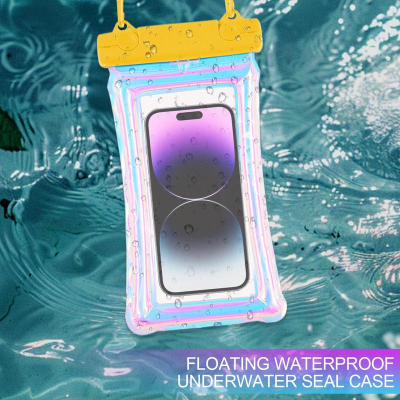 Waterproof Phone Case Portable Underwater Phone Protector Reusable Phone Dry Bag with Lanyard Screen Touchable Diving Pouch