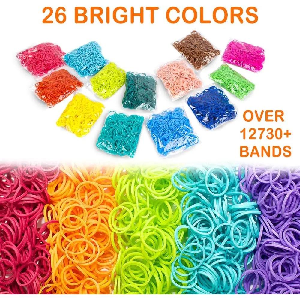 Loom Rubber Bands Refill Kit Premium Bracelet Making Kit for Kids Weaving DIY Crafting Toys Christmas Gift Children Toys