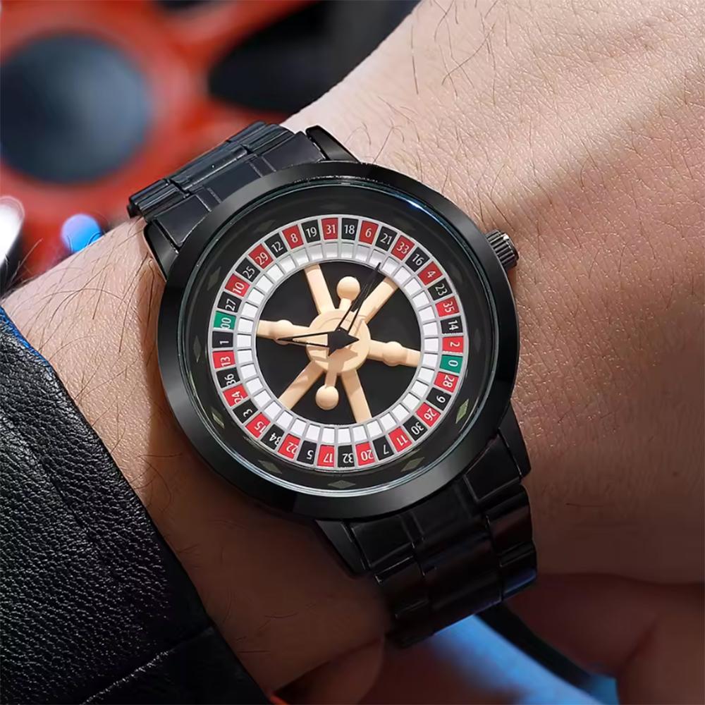 Top Luxury Men's Watch Stainless Steel Alloy Watch Men's Gambling Watch Quartz Watch