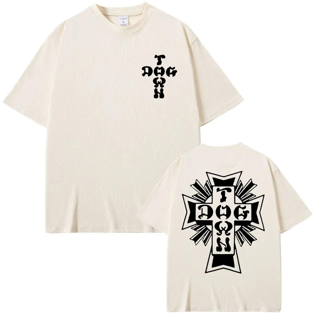 Best Famous Dogtown Graphic Black White Logo Print T Shirt Men Women Hip Hop Punk Rock Tee Streetwear Male Fashion Casual Tshirt