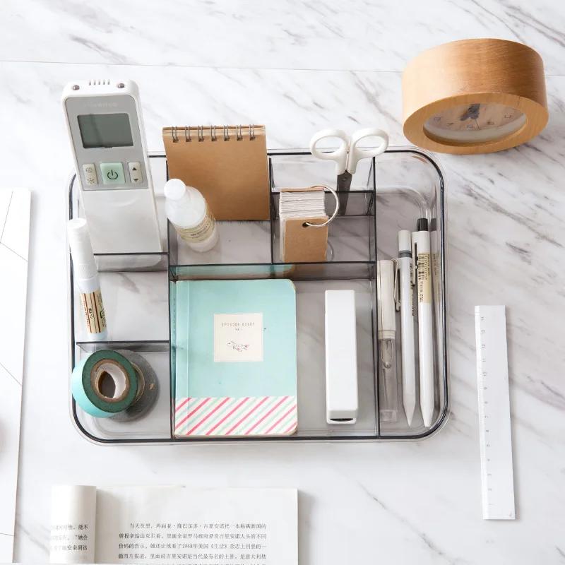 Makeup Cosmetic Storage Box Desk Bathroom Organizer Large Capacity Makeup Display Case Brush Lipstick Holder