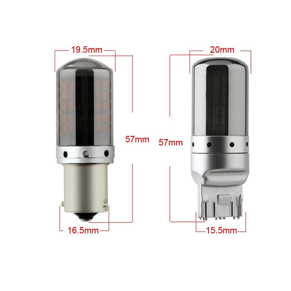 1Pc Car Canbus 1156 BA15S P21W BAU15S PY21W 7443 T20 7440 W21W LED Bulbs 3014 144smd Universal Turn Signal Lights Brake Lamp
