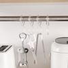 Wear-resistant Windproof Lock Hook S Shaped Shower Curtain Hooks Practical Crossbar Clothes Hook