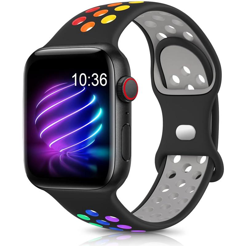 Sport Strap Colored Particles Rubber Band for Apple Watch 49mm 46mm 45mm 44mm 42mm 41mm 40mm  for IWatch 11 10 9 8 7 6 5 4 3 SE
