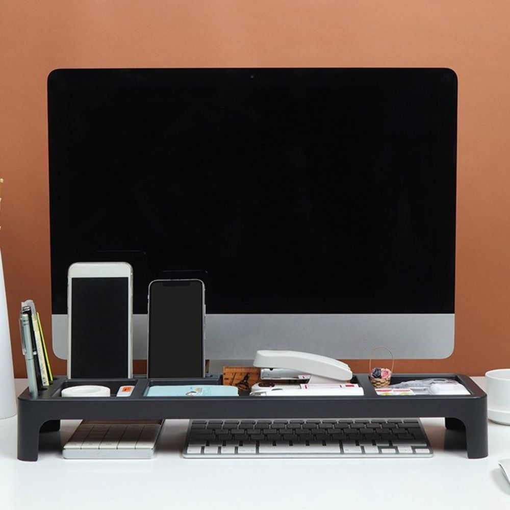 Large Capacity Desk Organizer Plastic Cosmetic Storage Shelf  Home/Office