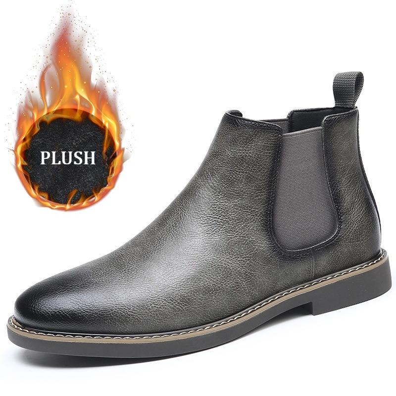 

Мужские ботинки челси в стиле ретро, удобные, модные, мужские ботинки с острым носком до середины икры 46