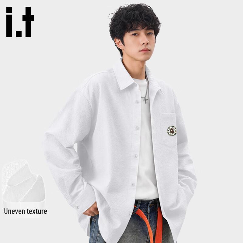 Fingercroxx Men's Retro Textured Casual Shirt Jacket