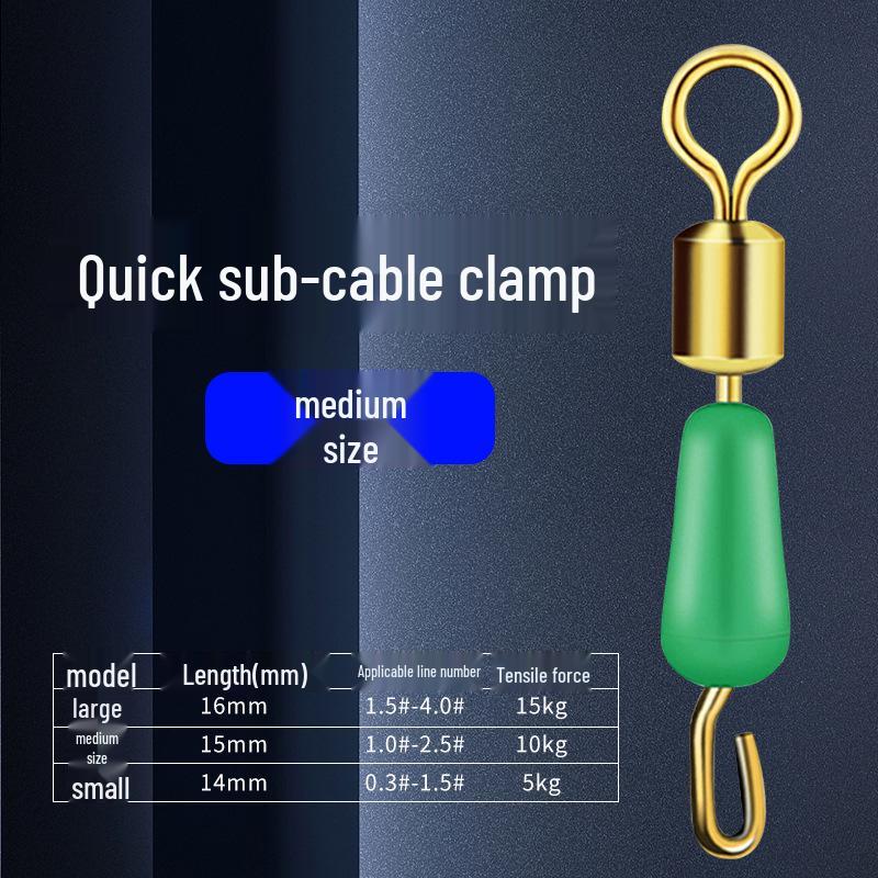 Quick Clip Silicone Leader Connector Set: Instant Change Figure-8 Ring for Power Fishing Gear 10 Pieces